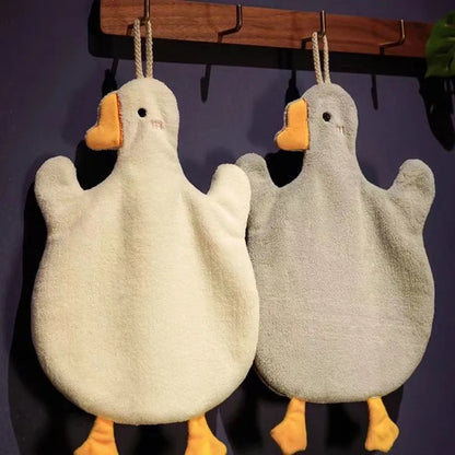 Cartoon Goose Hand Towel – Hanging Type, Super Absorbent & Quick-Dry