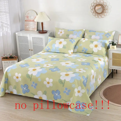 Floral Modern Princess Cotton Bed Sheet – Skin-Friendly Breathable Bedding for King & Queen Size