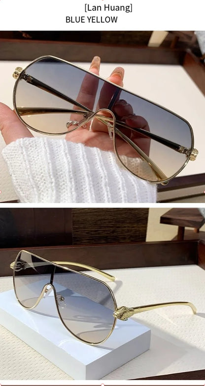 High-End Retro Frameless Sunglasses – Toad Style Metal Frame UV400 Unisex