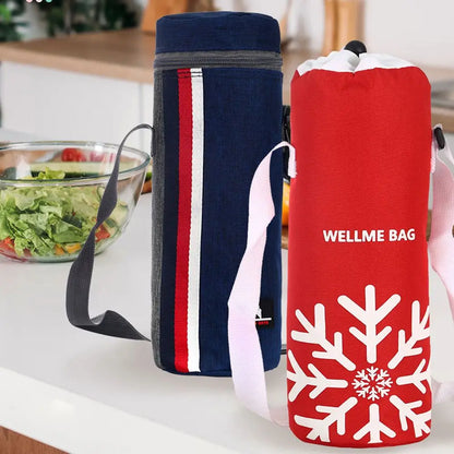 1.5L Insulated Water Bottle Cooler Bag – Thermal Oxford Cloth Tote for Camping & Travel
