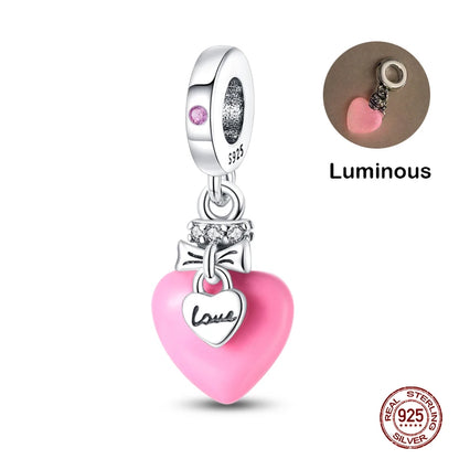 925 Sterling Silver Chameleon Luminous Butterfly Charm Bead – DIY Jewelry