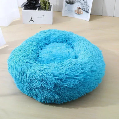 Self-Warming Round Pet Bed - Plush, Non-Slip Mat for Cats & Dogs - BeeTrendyShop.COM