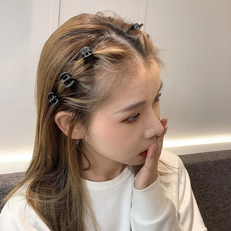 Mini Black Hair Claw Clips – Plastic Ponytail Hairpins for Women & Girls (10/20/30Pcs)