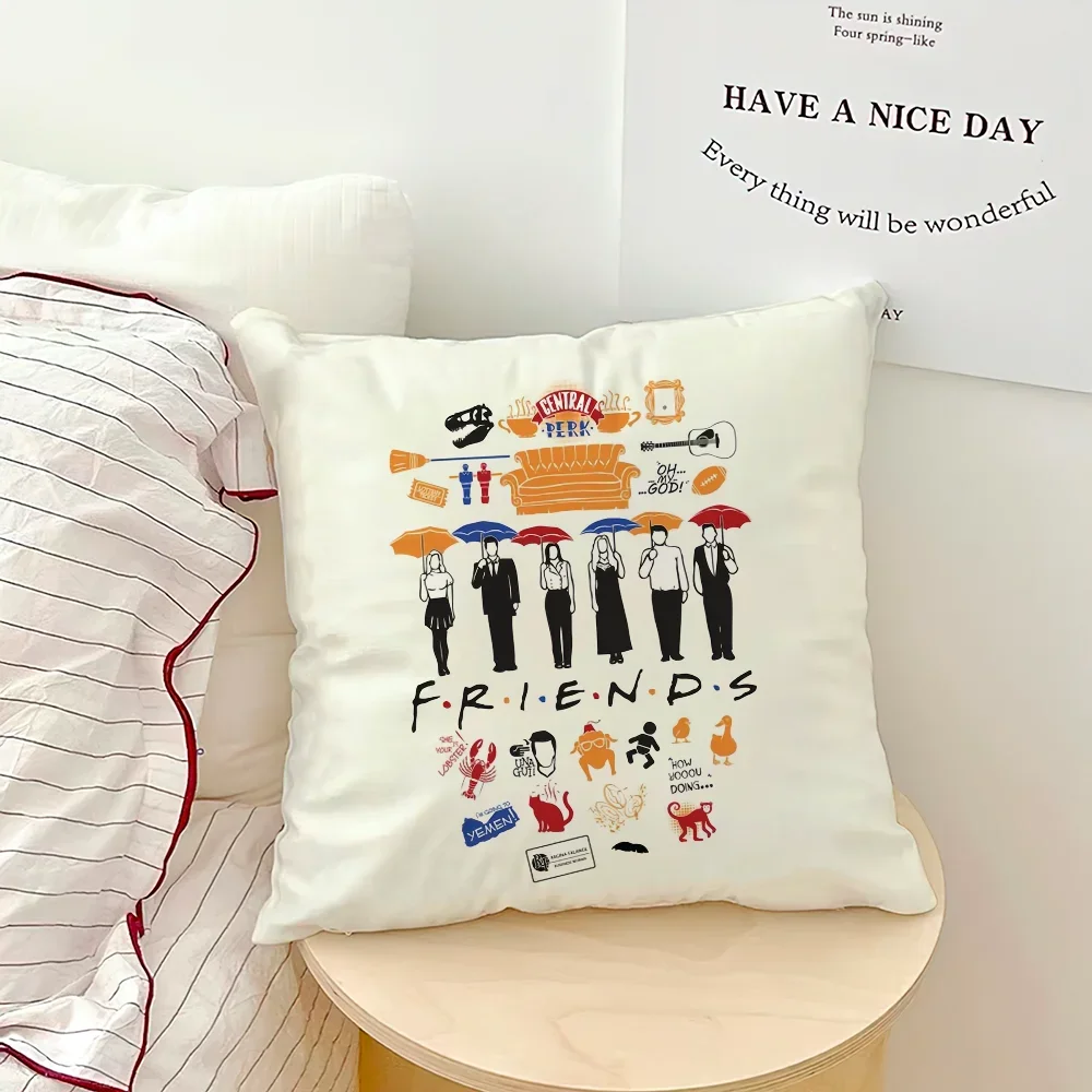 Classic Friends TV Show Cushion Cover – Sofa & Bedroom Headboard Backrest Square Pillowcase