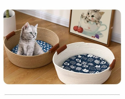 HeMu 4-Season Pet Mat - Removable & Washable Bamboo-Cotton Kennel Pad - BeeTrendyShop.COM