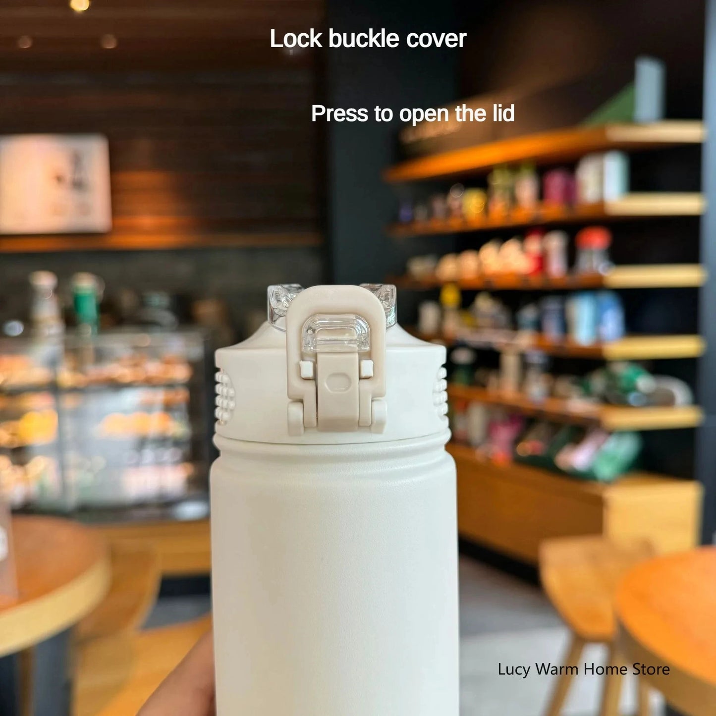 Thermal Water Bottle with Straw 600/750ML – Stainless Steel Hot & Cold Mug