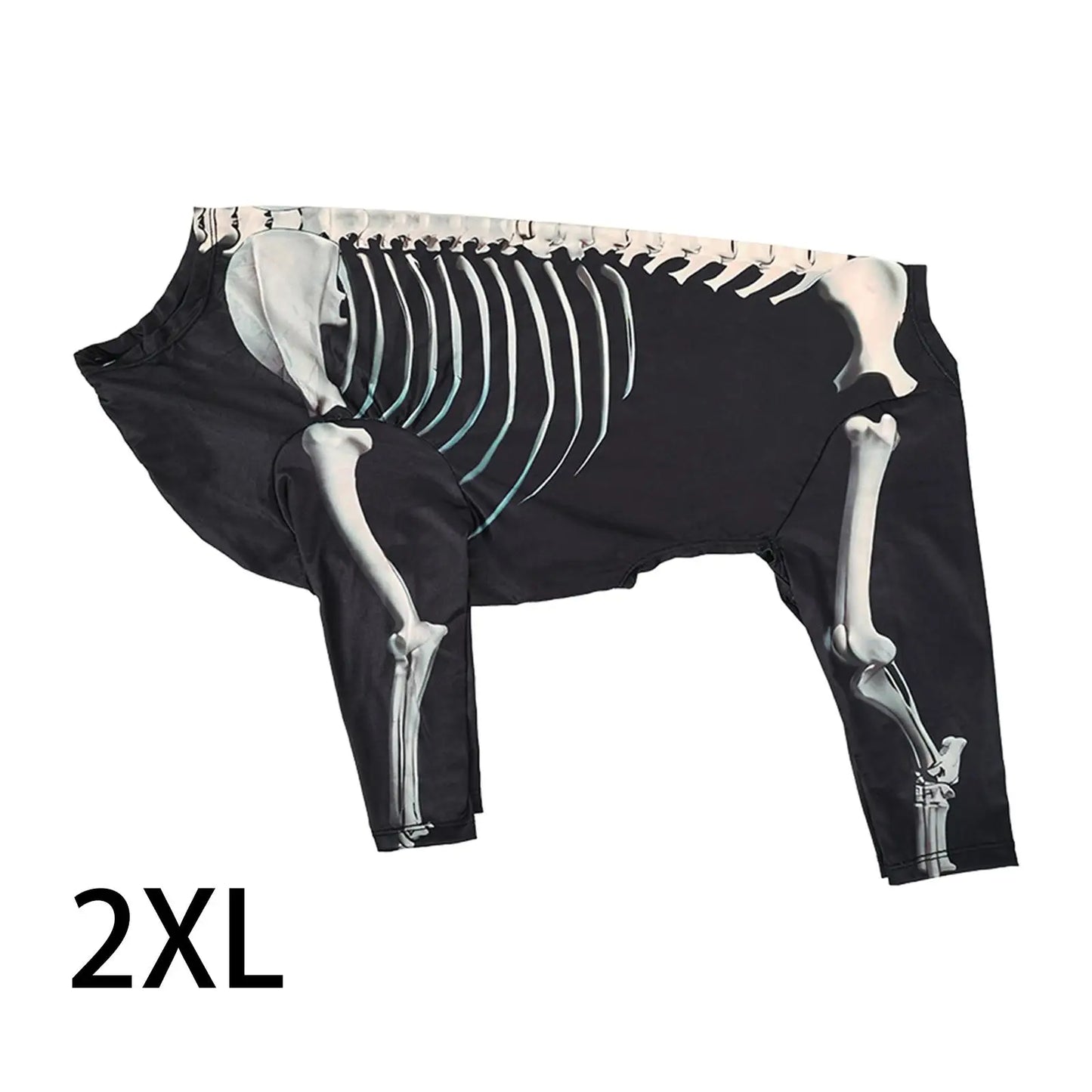 Skeleton Dog Costume - Halloween Pet Jumpsuit