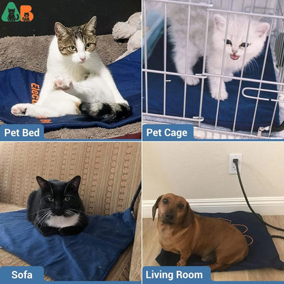 ATUBAN 7-Temp Heated Pet Bed - Chew-Resistant Warming Mat for Cats & Dogs - BeeTrendyShop.COM