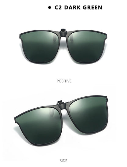 Polarized Clip-On Sunglasses – Night Vision Anti-Glare Driver Goggles for Men
