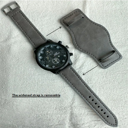 Fashion Retro Men's Quartz Wristwatches Luxury Man Watch PU Leather Business Watch Military Tactical Outdoor Sport Wristwatch - BeeTrendyShop.COM