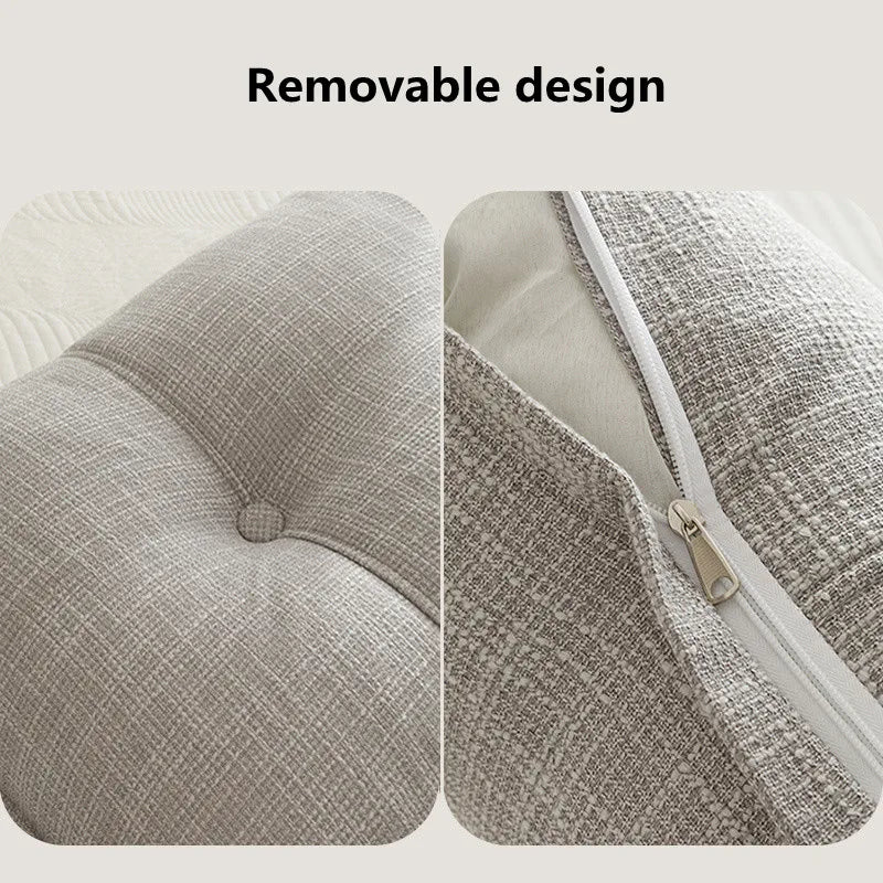 Large Square Headboard Cushion 60x60x18cm – Soft Sofa Backrest & Reading Pillow for Bedroom & Tatami
