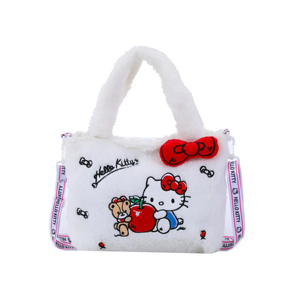 Sanrio Hello Kitty Plush Bag Kawaii Kuromi My Melody Cute Cartoon Anime Handbag Cinnamoroll Storage Tote Bags Women Girl Gifts - BeeTrendyShop.COM