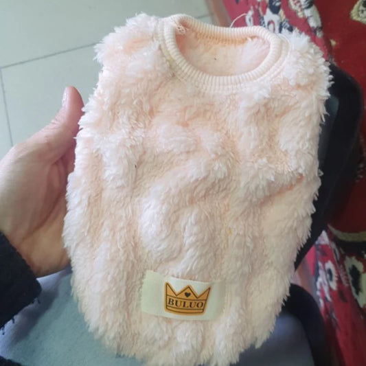 Cute Dog & Cat Sweater - Cozy Knit Hoodie with Harness Hole for Small Dogs