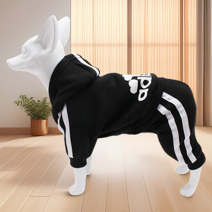 Adidog Dog Jumpsuit – Sports Hoodie Suit for Small Dogs | Chihuahua, Terrier & Beagle | 7 Colors