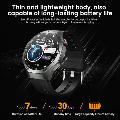 Sport Smartwatch for Android & iOS – AMOLED Screen, GPS, Heart Rate, Bluetooth Calls, Waterproof