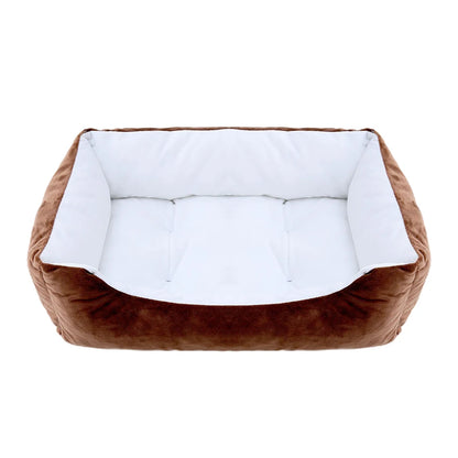 Plush Square Pet Bed - Calming Sofa Cushion for Cats & Small/Medium Dogs - BeeTrendyShop.COM