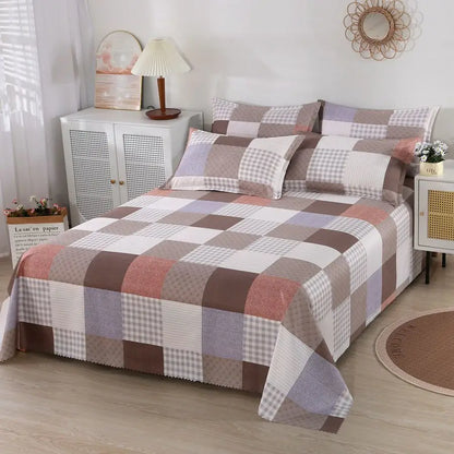 Floral Modern Princess Cotton Bed Sheet – Skin-Friendly Breathable Bedding for King & Queen Size