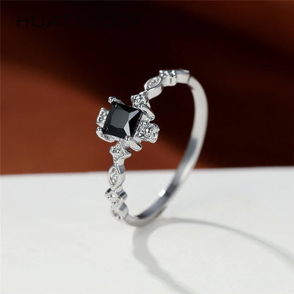 925 Sterling Silver Gemstone Ring – Zircon Fashion Jewelry for Women