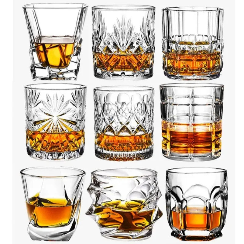 Glassware Cocktails Different Glass Cups Fashion Whiskey Glasses Scotch Bourbon Cocktails RUM Durable Whiskey Glass Drinkware