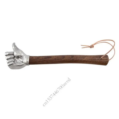 Stainless Steel Fist Hammer – Wooden Handle Craft & Camping Hand Tool