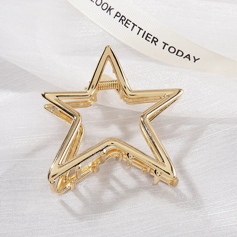 Hollow Star Hair Claw Clip – Y2K Sweet Cool Accessory for Women & Girls