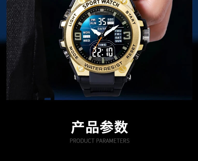Digital Men Military Watch 50m Waterproof Wristwatch LED Quartz Clock Sport Watch Male Big Watches Men Relogios Masculino