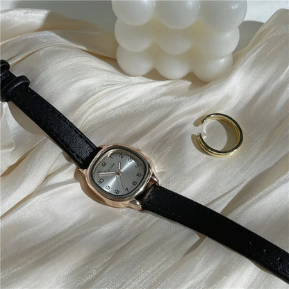 Simple Retro Exam Watch Female Student Art School Style Fashion Leather Band Wristwatch for Women Reloj Mujer Dropshipping - BeeTrendyShop.COM