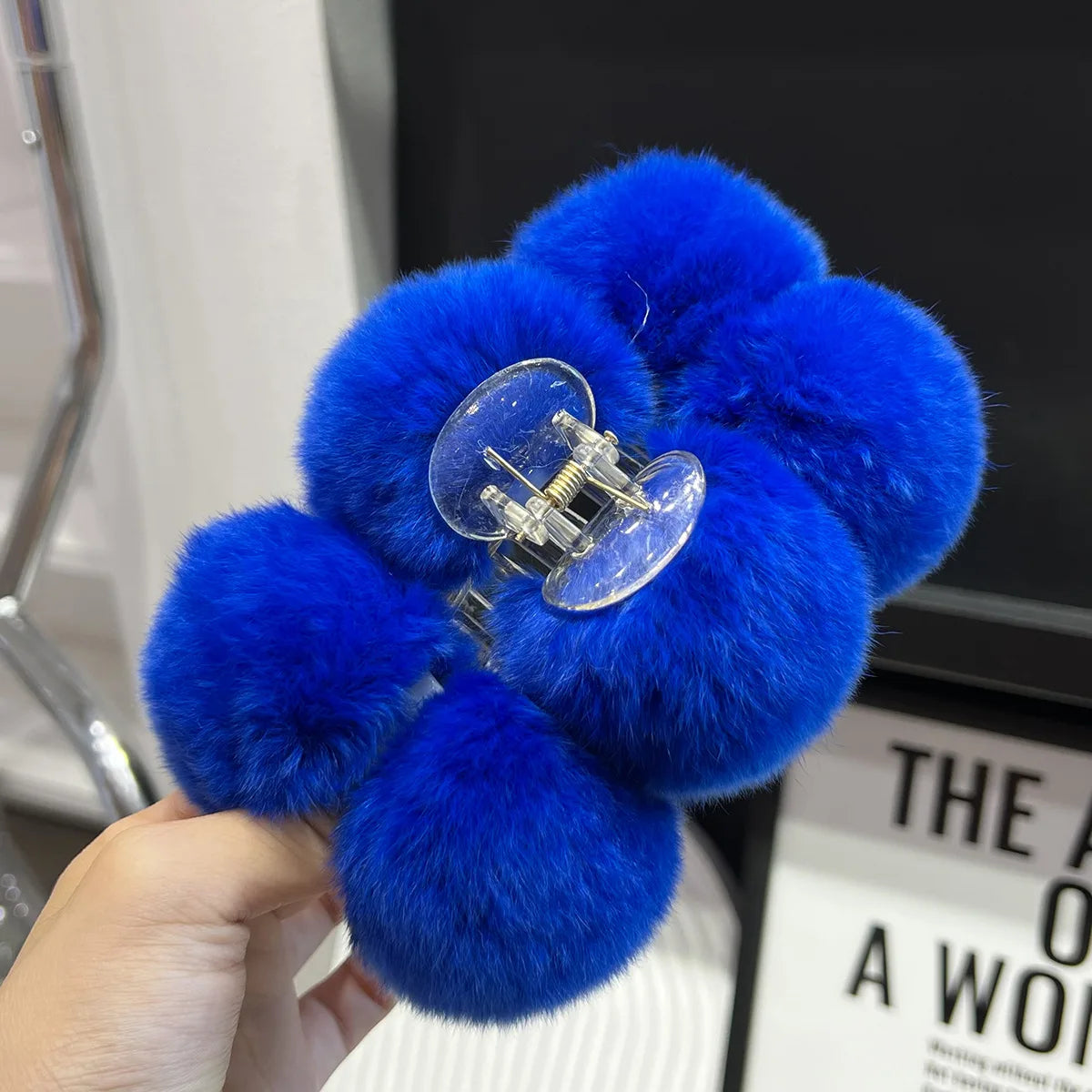 Furry Korean Hair Claw Clip – Fashion Barrette for Women