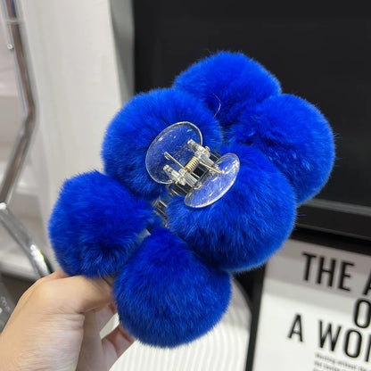 Furry Korean Hair Claw Clip – Fashion Barrette for Women