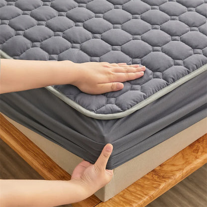 Couple Double Elastic Fitted Bed Sheet – Mattress Cover 140/160x200 Queen Size Bed Linen