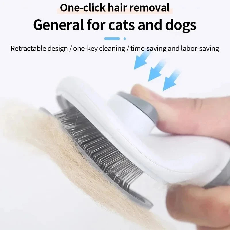 Self-Cleaning Pet Brush – Dog & Cat Grooming Comb