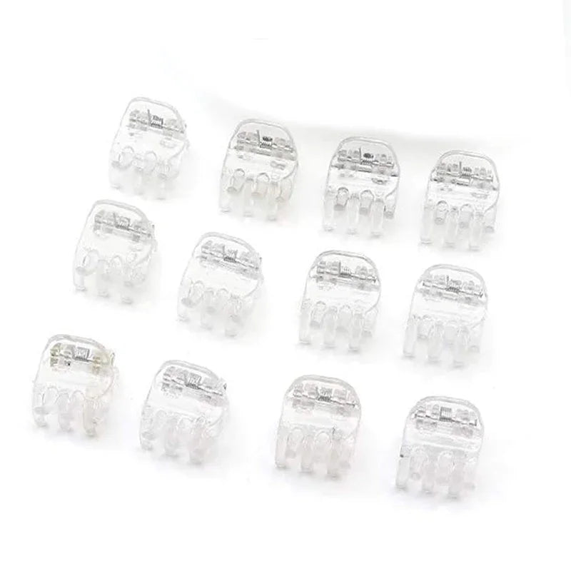Mini Hair Claw Clips – Black Plastic Hairpins for Women, Girls & Kids