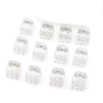 Mini Hair Claw Clips – Black Plastic Hairpins for Women, Girls & Kids
