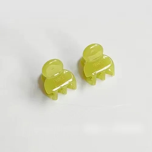 Mini 2cm Acetate Hair Claw Side Pins – Cute Hairpin Set for Girls & Women (2Pcs)