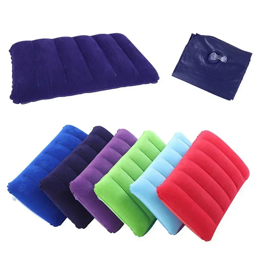 Inflatable Travel Pillow 47x30cm – Foldable Camping & Airplane Head Rest Cushion