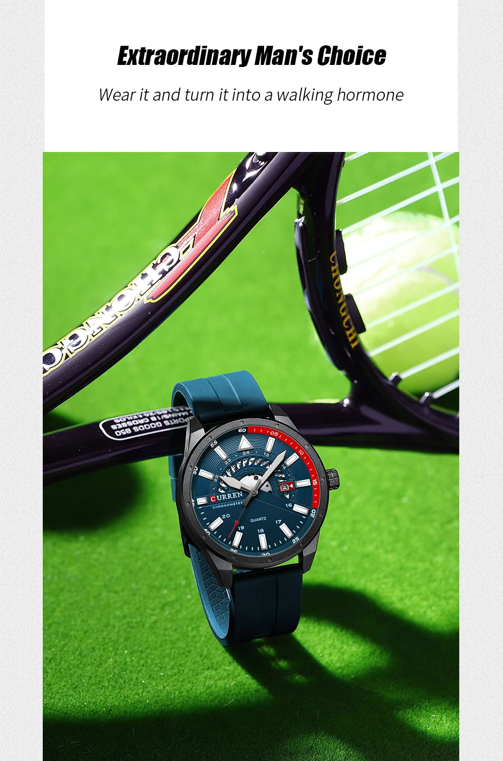 CURREN Fashion Men Watch Top Brand Luxury Waterproof Sport Mens Watches Silicone Automatic Date Military Wristwatch - BeeTrendyShop.COM