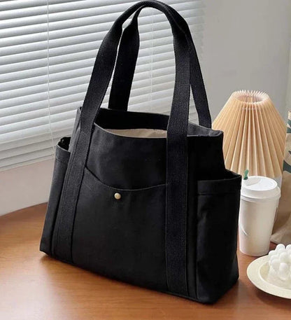 Large Capacity Canvas Tote Bag for Work – Stylish & Durable Women's Shoulder Bag