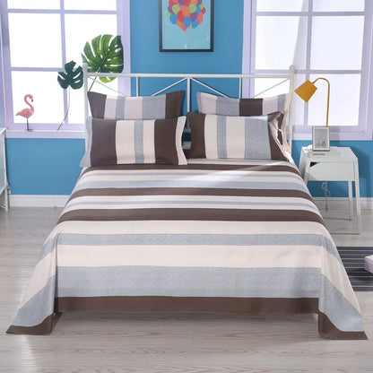 Modern Polyester Cotton Flat Bed Sheet – Soft Bed Linen for Single, Queen & King Size (No Pillow Covers)