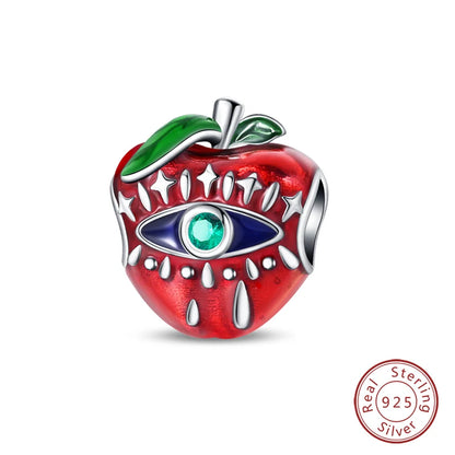 925 Sterling Silver Red Wine, Chili & Dumbbell Charm Bead – Fun DIY Jewelry