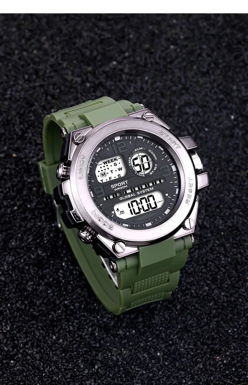 Men's Sports Watches 30M Waterproof Multifunction Clock Outdoor Military Digital Watch Smart Electronic Wristwatch for man Kids