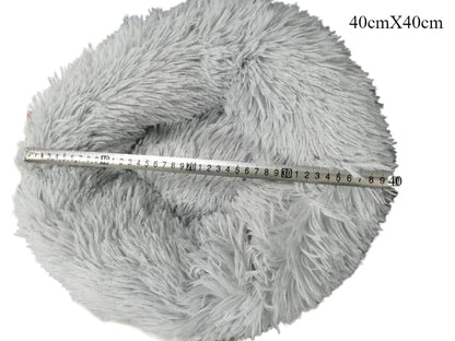 Winter Plush Pet Nest - Washable Round Bed for Cats and Dogs - BeeTrendyShop.COM