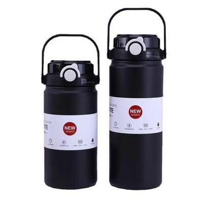 1L Stainless Steel Thermal Bottle with Straw – Vacuum Flask Hot & Cold Fitness Tumbler