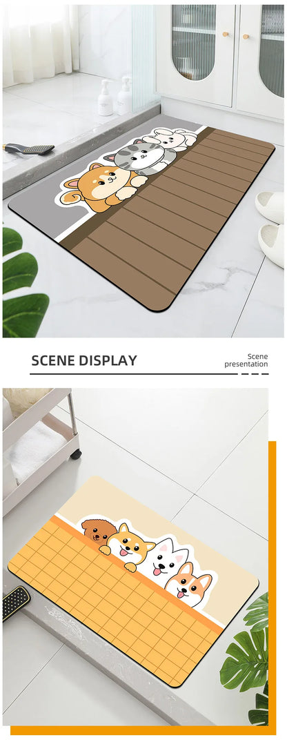 Quick-Dry Cartoon Mat - BeeTrendyShop.COM
