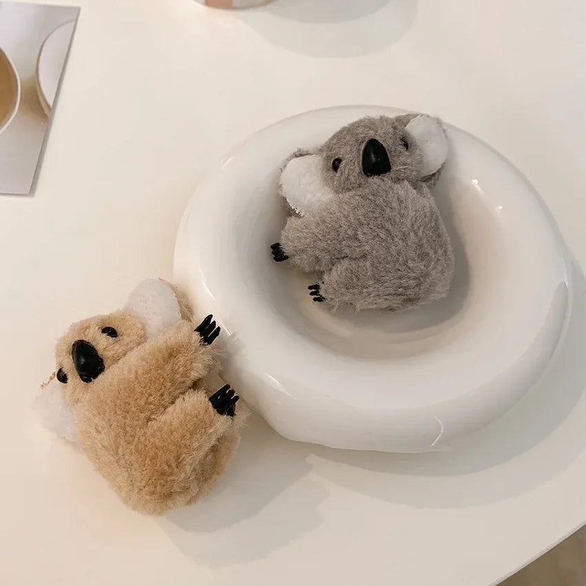 3D Plush Koala Hair Claw Clip – Cute Animal Barrette for Women & Girls