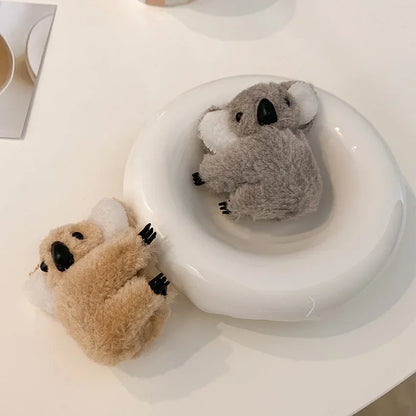 3D Plush Koala Hair Claw Clip – Cute Animal Barrette for Women & Girls