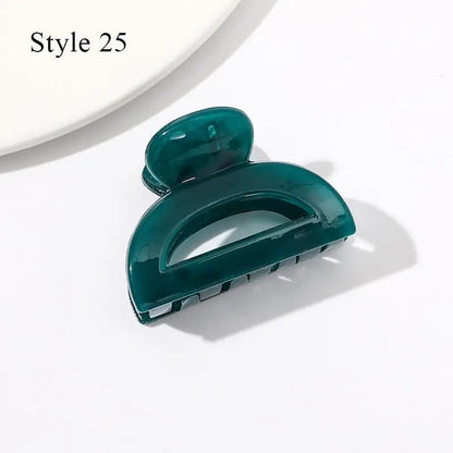 Mini Jelly Color Hair Claw Clip – Geometric Acrylic Shark Clip for Women & Girls
