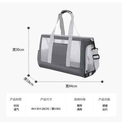 Soft-Sided Pet Carrier Bag – Airline Approved, Foldable, Up to 15 lbs