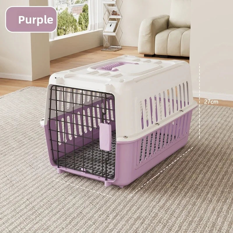 Portable Pet Travel Carrier Cage – Cats & Small Dogs (44×31×27cm)