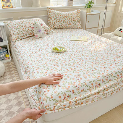 Cartoon Kids Fitted Bed Sheet – Elastic Band Mattress Cover for Single & King Size Children's Bedding