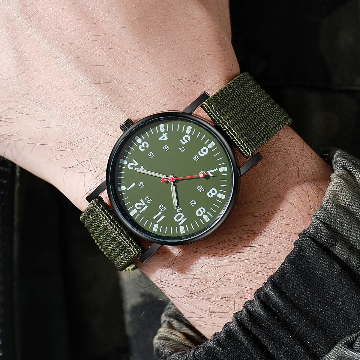 Men Watches Casual Nylon Band Sports Watch Anlog Quartz Military Wristwatches Relogio Masculino Reloj Hombre - BeeTrendyShop.COM